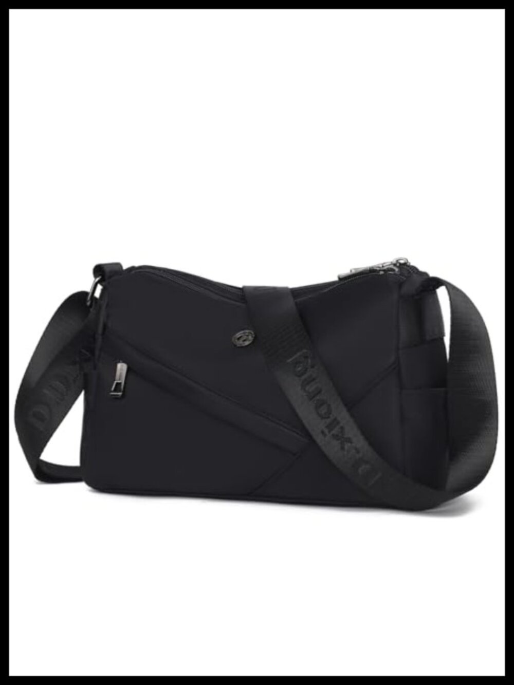 Lightweight Nylon Crossbody Sling Bag with Multiple Pockets